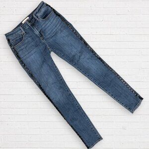 DRIFTWOOD Jackie Star Embellished Trim Skinny Stretch Denim Ankle Jeans Size 26